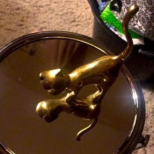 Brass cat figurine